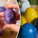 Efeito cósmico e de mármore por cêntimos: o que tingir para os ovos da Páscoa Efeito cósmico e de mármore por cêntimos: o que tingir